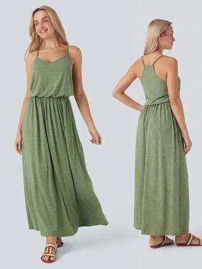 HALARA Maxi Flowy Slip Dress with Pockets